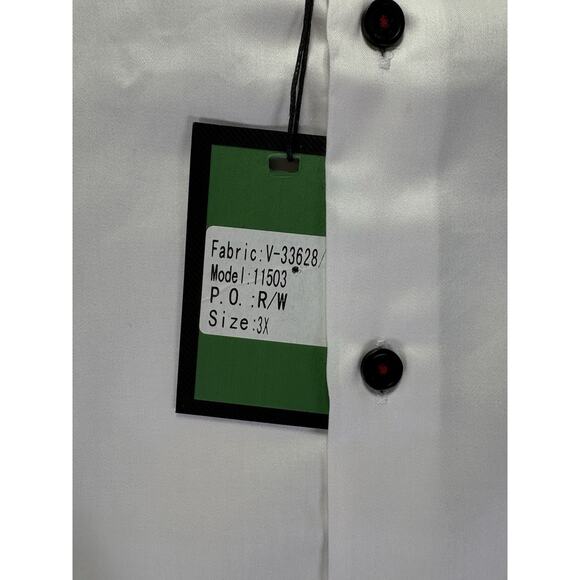 Men's Tiglio 3X White Button Down Sport Slim Fit Shirt Long Slv Flip Cuff NWT - Picture 12 of 13